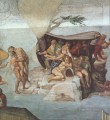 Sistine Chapel Ceiling Genesis Noah 79 The Flood right view High Renaissance Michelangelo